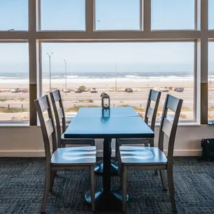 All tables have a view of the Pacific.