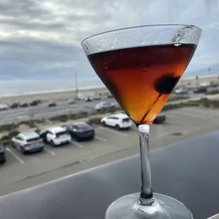 Delicious cocktail with a view