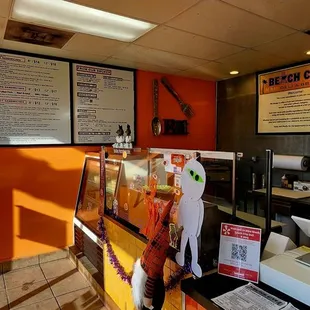 menus on the wall