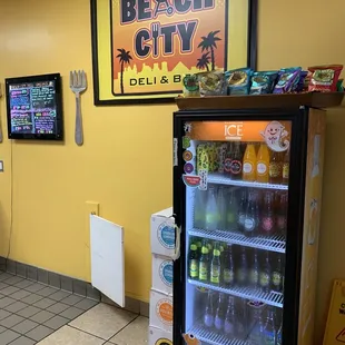 a view of a beach city deli and bbq