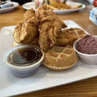 Chicken and waffles