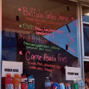 Today's menu for our event...