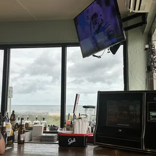 View of ocean from our table
