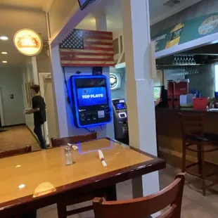 a view of the dining area