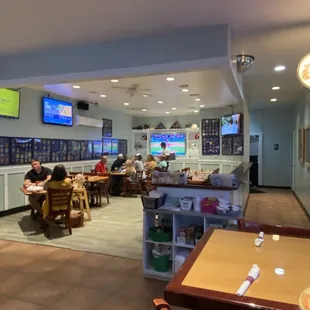 the dining area of the restaurant