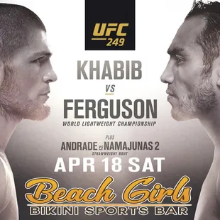 UFC 249: Khabib vs Ferguson (no cover charge)