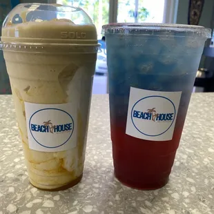 Beach House Protein Shake!   Bomb Pop energy Tea!