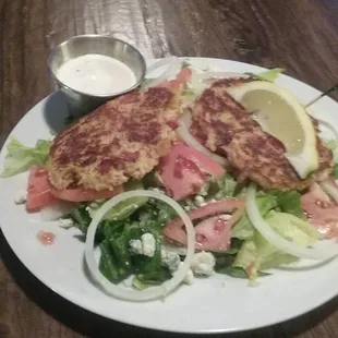 Surprisingly good crab cakes.