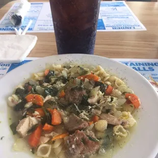Awesome Wedding Soup - tons of flavors.