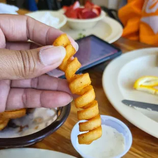 Fuuuuunnnnn and yummy! Now THAT'S a curly fry! Haha
