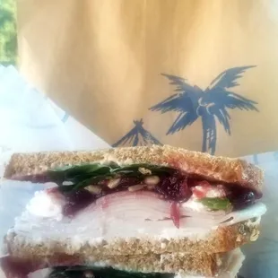The Beach Bikini - Turkey, Cream Cheese, Cranberry, Spinach and sunflower seeds