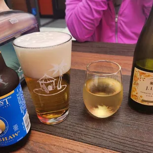Lots of adult beverage selections.