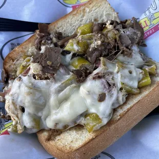 The Philly - delicious but the peppers threw it off.