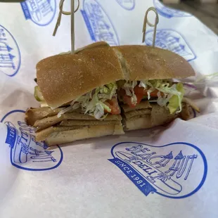 Vegan turkey and cheese