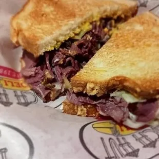 a sandwich cut in half