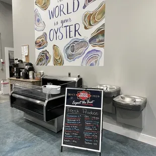 a sign for the world is your oyster
