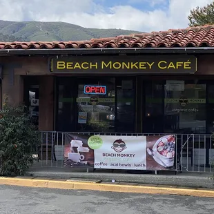 the front of the restaurant