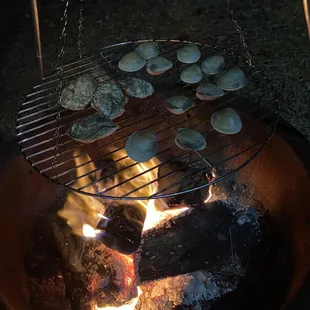 Didn't take any pictures in the shop- but the clams we got were perfect over the fire