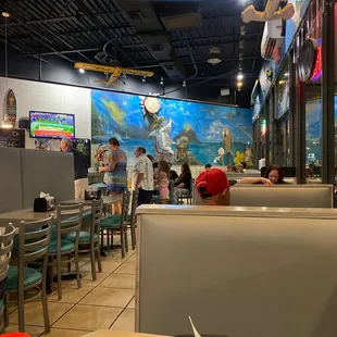 the dining area of a restaurant