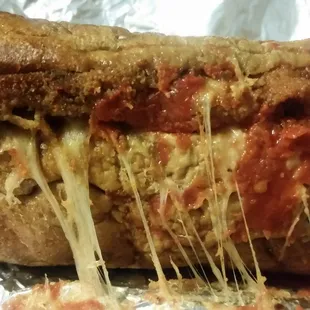 Egg Plant parmesan sandwich