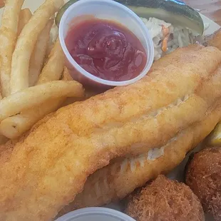 Fried Flounder Dinner