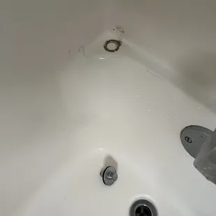 Ring of mold on tub in downstairs bathroom