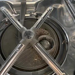 Inside of dishwasher