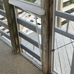 Broken screen in porch