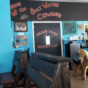a dog sitting at a table