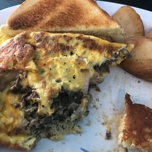 Steak omelette