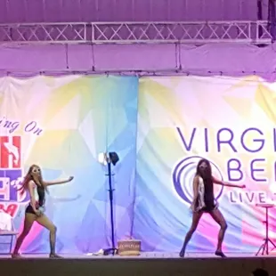 two dancers on stage