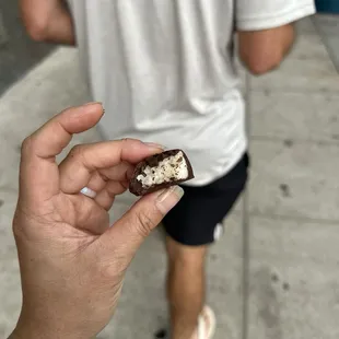 Chocolate covered coconut cream