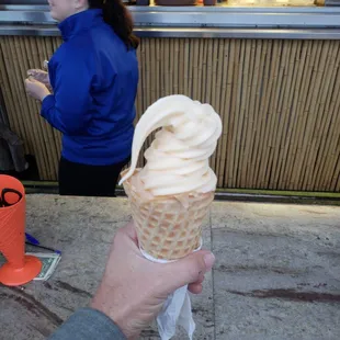 Vanilla waffle cone