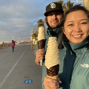 Chocolate Dipped Monster Waffle Cone