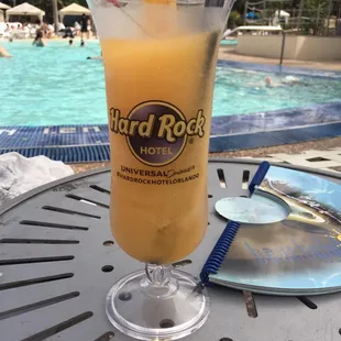 Nirvana...refreshing blend of peach red rum, peach and mango.