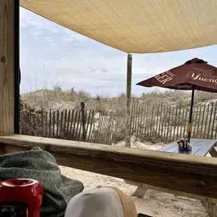 Outdoor seating view.