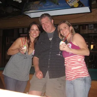 Robyn and I, Capistrano girls, getting our fun birthday drinks from Joe!