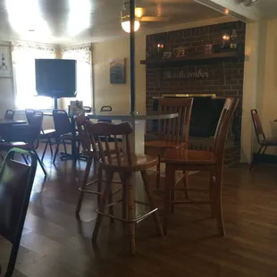 The dining room feels like a living room, very cozy