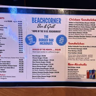 Menu as of 1/18/2025