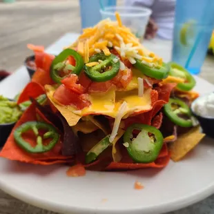 a plate of nachos