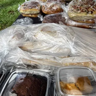 a variety of baked goods