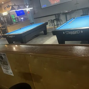 My family pool tables section