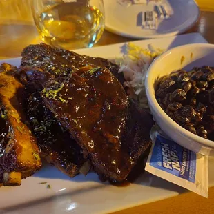 Ribs thankful for the flash to illuminate.  We sat in the pitch black dark