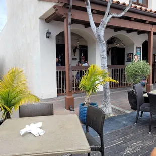 Tons of outdoor seating , shaded and covered