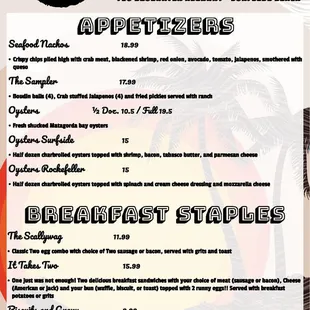 Weekend Brunch Menu