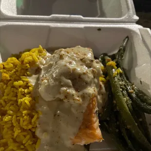 Salmon Stuffed Salmon with Crab Meat