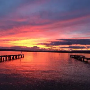 Beautiful sunset taken from Beach House Bar &amp; Grill.