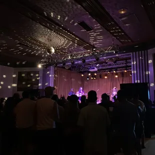 Nikki Lane belting it out with the disco ball setting the mood