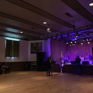 Pre-show view of the dance floor and stage