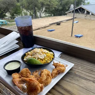Fried Shrimp and corn. Amazing!